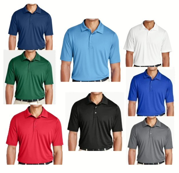 Wholesale Lot Of 720 Gildan Polyester Men’s Polo Shirts – S-3XL – Your Price Is Only $2.25 Each
