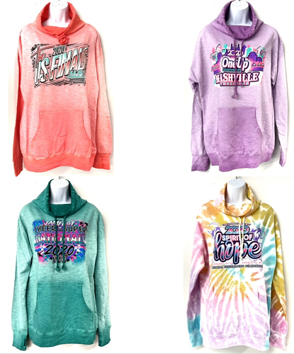 Wholesale Lot Of 48 Women’s Sweatshirts – Sizes S-XL – Assorted Prints – Suggested Retail Value $19.99 Each – Your Price Is Only $2 Each