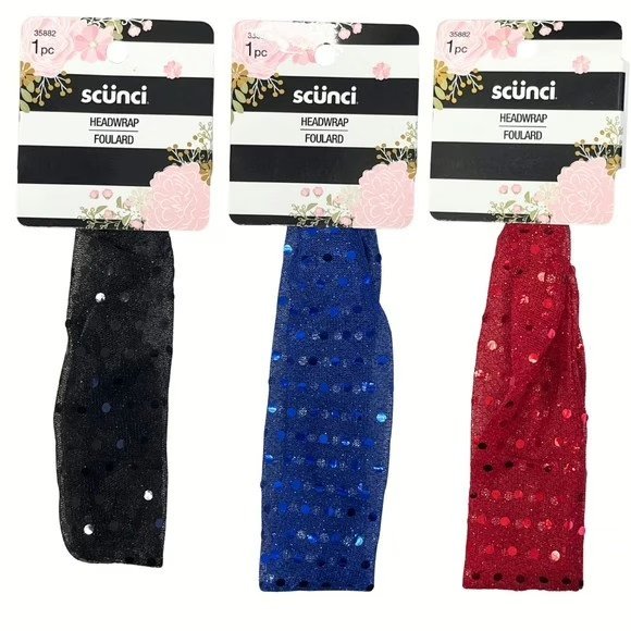 Wholesale Lot Of 300 Lace & Sequin Headwraps – Suggested Retail Price $5.00 Each – Your Price Is Only $1 Each
