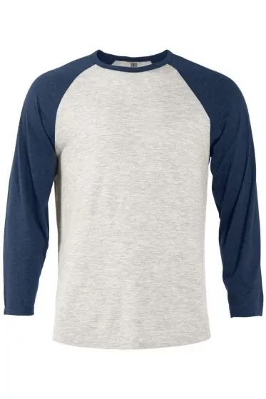 Wholesale Lot Of 36 Delta Apparel Platinum Tri-Blend Men’s 3/4 Sleeve Raglan Tees (XL-3XL) Each $1.25