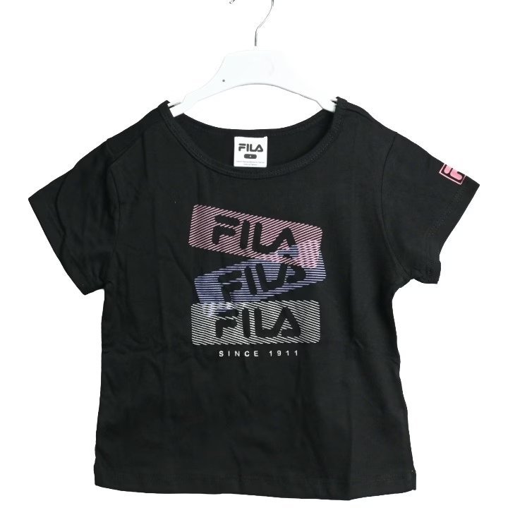 Wholesale Lot Of 1,490 Fila Girls Black 3X Fila Screen Tees – UPC 888393494367 – MSRP $10.00 – Price $2.00 Each