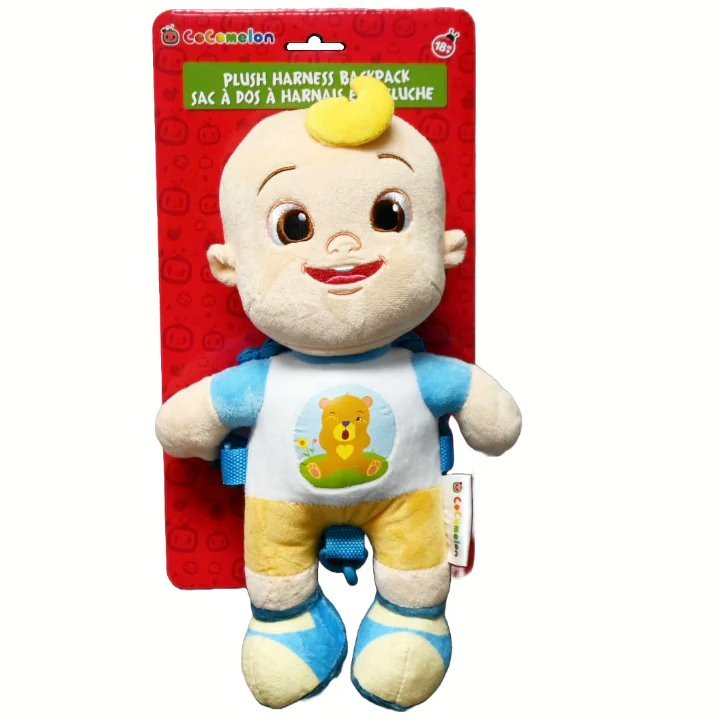 Wholesale Lot Of 668 Cocomelon Plush Toy Harness Backpacks – UPC: 196710002530 – Your Price Is Only $8.00 Each – Smaller Quantities Available