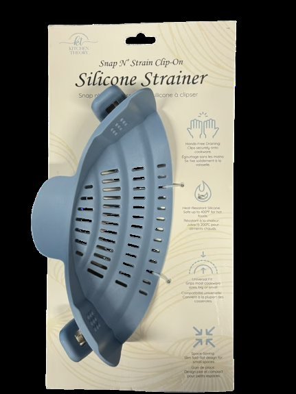 Wholesale Lot Of 1,000 Kitchen Theory Clip On Pot Strainers – SKU KTPS2 – Your Price Is Only $3.50 For Each Unit