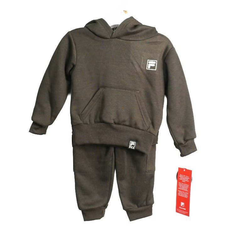 Wholesale Lot Of 544 Fila 2pc Toddler Boys Espresso Logo Hoodie & Jogger Sets – UPC 888393493988 – Suggested MSRP $19.99 – Price $4.00 Each