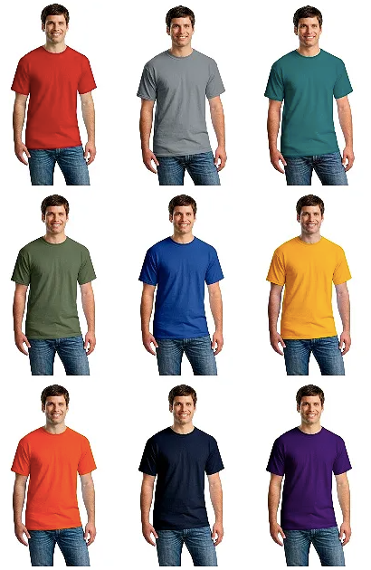 Wholesale Lot Of 720 Gildan Color T-Shirts For Men – Slightly Irregular – Sizes S-3XL – Your Price Is Only $1.50 Each