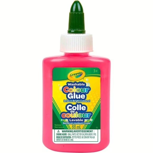Wholesale Lot Of 4,095 Crayola Mango Tango 3oz. Washable Colour Glues – UPC 063652330932 – MSRP $4.99 Each – Your Price Is Only .55 Each