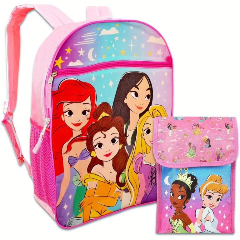 Wholesale Lot Of 222 Disney Princess 16″ Backpack Sets (5pc) – UPC: 840716273813 – Your Price Is Only $13.00 Each – Smaller Quantities Available