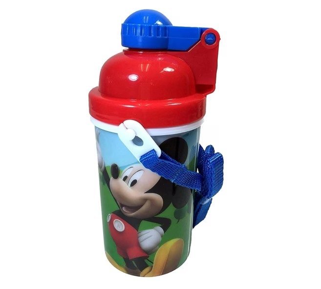 Wholesale Lot Of 960 Mickey Mouse And Minnie Mouse Bottles For Kids – 12oz Pop Up Lid & Shoulder Strap – UPC: 707226808266 And UPC: 707226808297 – MSRP $9.99 Each – Your Price Is Only $3.00 Each – Free Shipping