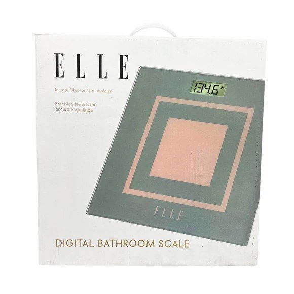 Wholesale Lot Of 120 ELLE Precision Digital Bathroom Scales – UPC 681066020173 – MSRP $29.99 – Your Price Is Only $6.00 Each