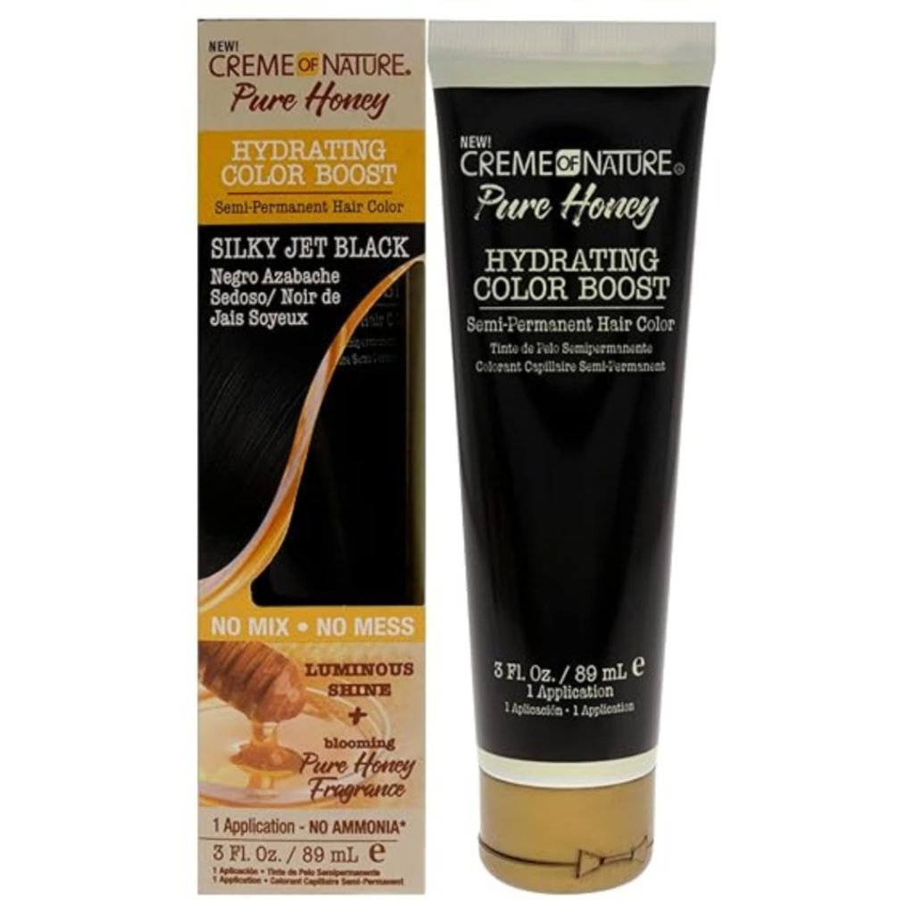 Wholesale Lot Of 2,657 Creme Of Nature Pure Honey Hydrating Color Boost Silky Jet Black Hair Color 3 OZ – Boxed – MSRP $12.99 – Your Price Is Only $0.90 Each