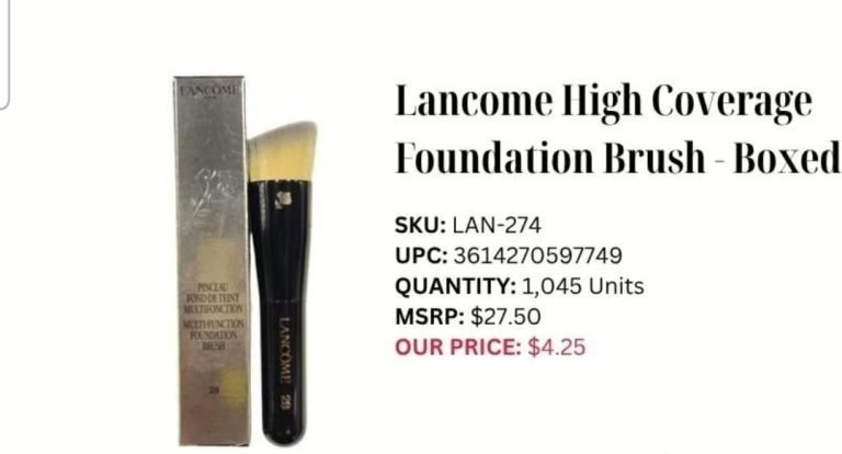 Wholesale Lot Of 100 Lancome High Coverage Foundation Brushes – Boxed Individually – MSRP $27.50 Each – Your Price Is Only $5.25 Each
