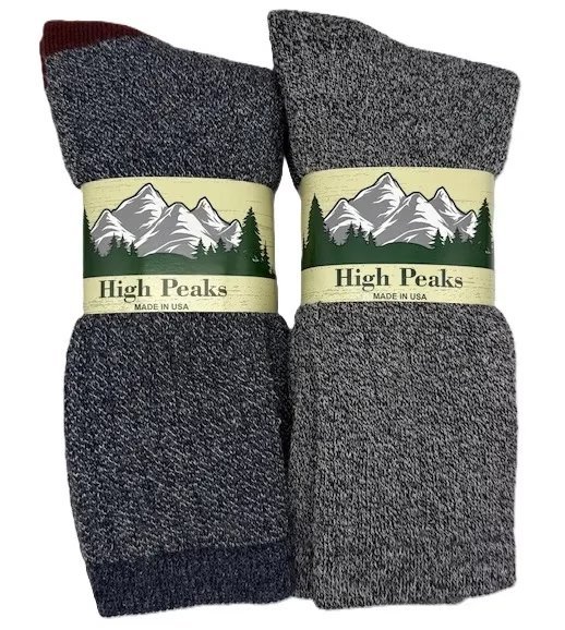 Wholesale Lot Of 30 “High Peak” Merino Wool Boot Socks (60% Merino Wool) Each $4.80