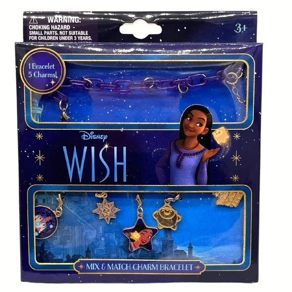 Wholesale Lot Of 1,728 Disney Wish Jewelry Sets – Five Charms And A Bracelet In Each Set – Your Price Is Only $1.35 Each Set