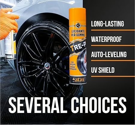 Wholesale Lot of ATAS TRE P Tire Shine Spray 400ml (24 Units) – Retail Price $19.93 Each – Your Price Only $11.00 Each