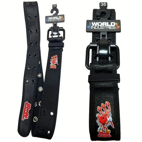 Wholesale Lot Of 1,164 World Industries Double Prong Belts – Sizes 32-42 – Your Price Is Only $1.50 Each