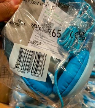 Wholesale Lot Of 960 AE-25 Early Learner Headset/Headphones – Amazon Price $29.90 – Your Price Is Only $10 Each