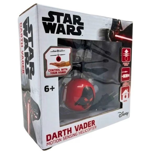 Wholesale Lot Of 24 Star Wars Darth Vader Motion Sensing Helicopter Drones – MSRP $13.99 Each – Your Price Is Only $5.00 Each