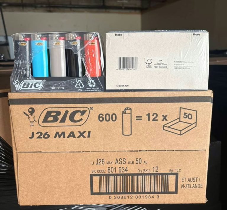 WHOLESALE BIC LIGHTERS IN STOCK! BIC J26 Maxi Lighters 50 Lighters Per Tray 12 Trays Per Case. USA UPC $35.00 Per Tray. FOB NJ 1,000 Cases In Stock.