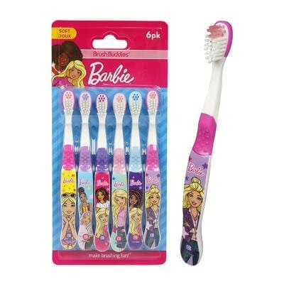 Wholesale Lot Of 2,400 Packs Of Barbie Toothbrushes – 6 Toothbrushes In A Pack – UPC 850006702121 – Suggested Retail Price $8.99 Each Pack – Your Price Is Only $1.45 Each Pack