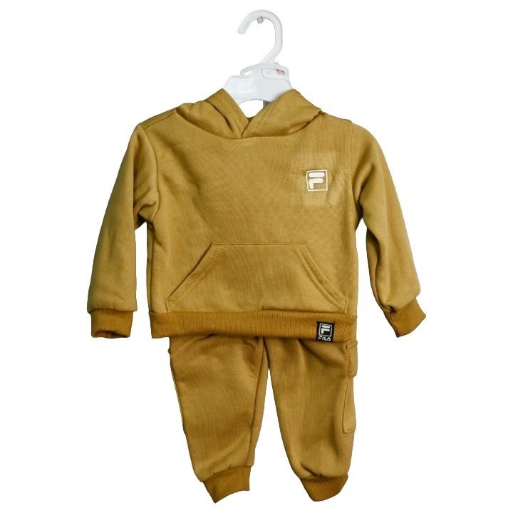 Wholesale Lot Of 1,418 Fila 2pc Toddler Boys Tan Logo Hoodie & Jogger Sets – UPC 888393482500 – Suggested MSRP $14.99 – Price $4.00 Each