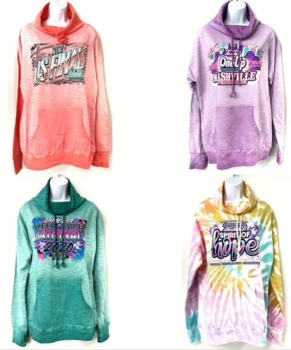 Wholesale Lot Of 360 Women’s Sweatshirts – First Quality – Assorted Prints – Sizes S-XL – Suggested Retail Price $9.99 Each – Your Price Is Only $1.50 Each