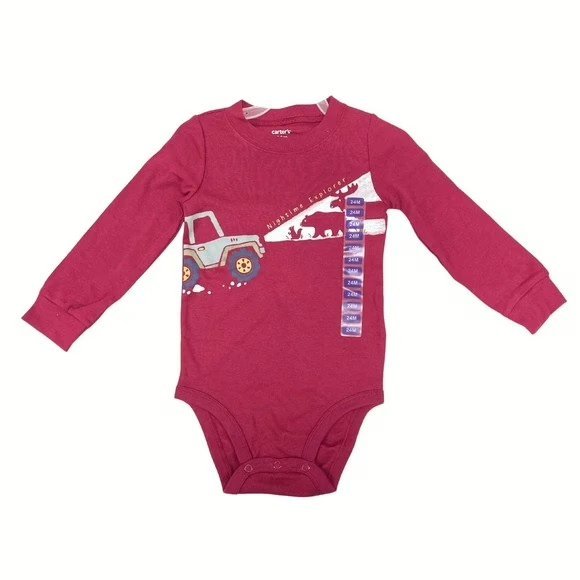 Wholesale Lot Of 960 Carter’s Baby One Piece Outfits – Color Red – Sizes 12, 18, And 24 Months – Your Price Is Only $1.50 Each