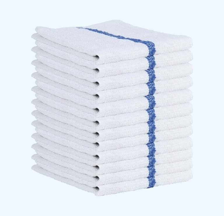 Wholesale Lot Of 70 Cases Brand New Bar Mop Towels 16” x 19” Blue Stripe – 10,080 Units Bulk Inventory – Only $120.00 Per Case