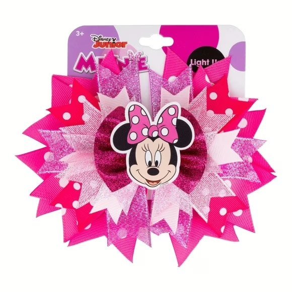 Wholesale Lot Of 3,456 Disney Junior Minnie Mouse Light Up Hair Bows – MSRP $5.97 Each – Your Price Is Only $1.00 Each
