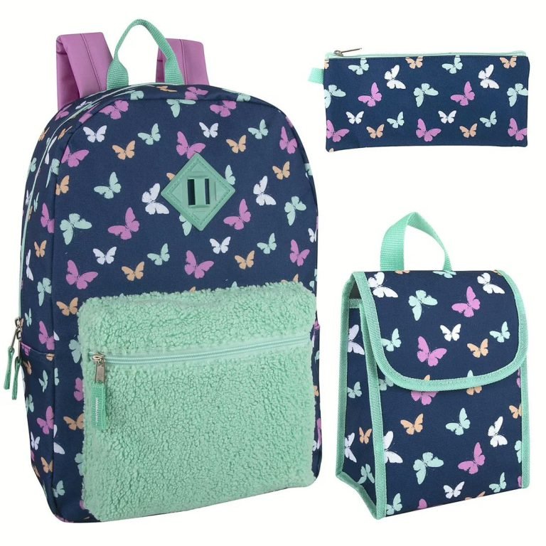 Wholesale Lot Of 1,282 Girls 17″ Butterfly Design Backpacks Assorted Colors – UPC: 89305573419 – Your Price Is Only $13.00 Each – Smaller Quantities Available