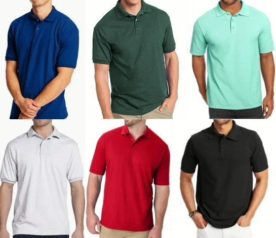 Wholesale Lot Of 36 Hanes Polo Shirts For Men – S-3XL – Your Price Is Only $3.00 Each