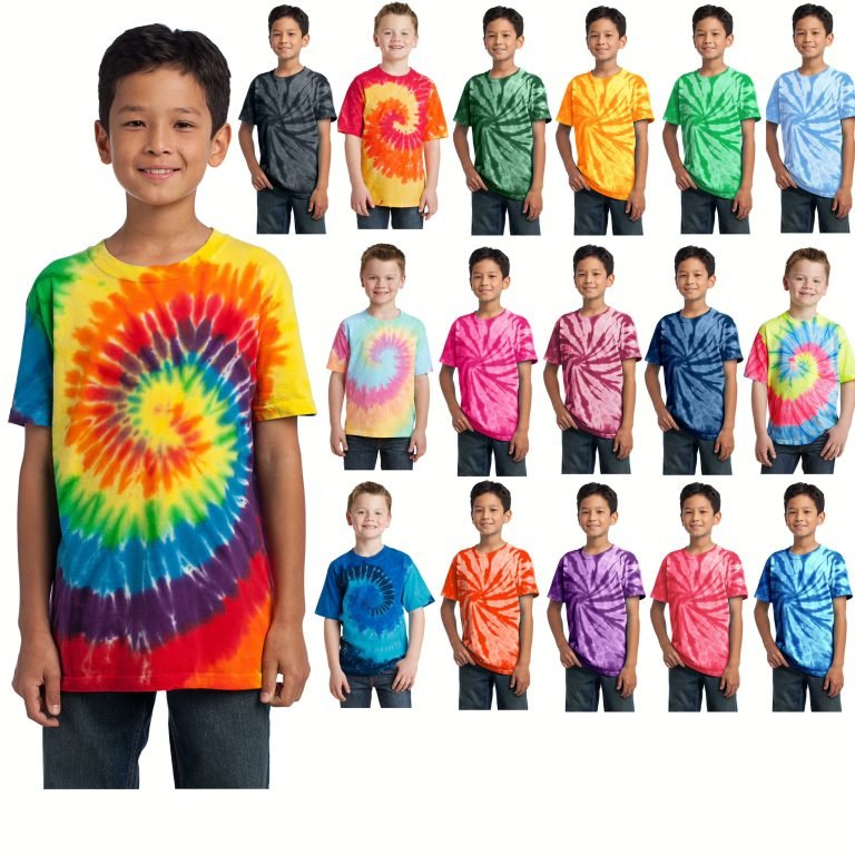 Wholesale Lot Of 720 Youth Tie Dye T-Shirts – XS-XL – 5.3 Oz – 100% Cotton – First Quality – Your Price Is Only $2.25 Each