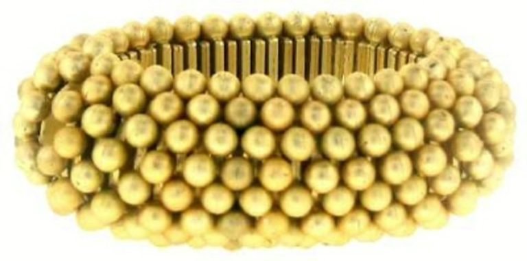 Wholesale Lot Of 120 Metallic Finish Acrylic Bead Stretch Bracelets – Gold-Tone – Your Price Is Only .50 Each