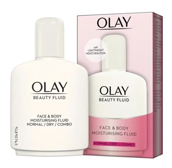 Wholesale Lot Of 2,736 Olay Beauty Fluid Face & Body Moisturising Fluid 100ml – 6 Per Case – UPC 5010527371304 – Your Price Is Only $4.35 Each