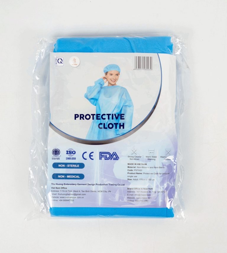 Wholesale Lot Of 10,000 Level 2 Disposable Non-Woven Gowns – Blank Blue – Only .79 Each – Minimum 10,000 Gowns