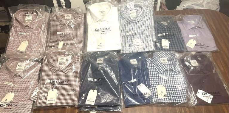 Wholesale Lot Of 61 Ben Sherman Tailoring Men’s Dress Shirts – Sizes S, M, L & XL – Skinny & Slim Fit – New With Tags – Original Retail Prices Up To $98.00 Each – Your Price Is Only $10.00 Each