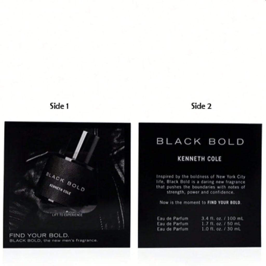 Wholesale Lot Of 7,141 Kenneth Cole Black Bold Scented Cards – UPC 608940571392 – MSRP $3.00 Each – Your Price Is Only $0.25 Each