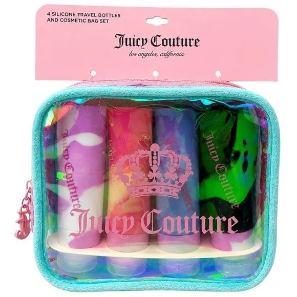 Wholesale Lot Of 480 Juicy Couture Iridescent Travel Sets With Bottles – Suggested Retail Price Is $20.00 Each – Your Price Is Only $5.00 Each
