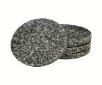 Wholesale Lot of 4-Piece Granite Coaster Set Round Black (912 Units – UPC 886466354778) – Retail Price $11.99 Each – Your Price Only $3.00 Each