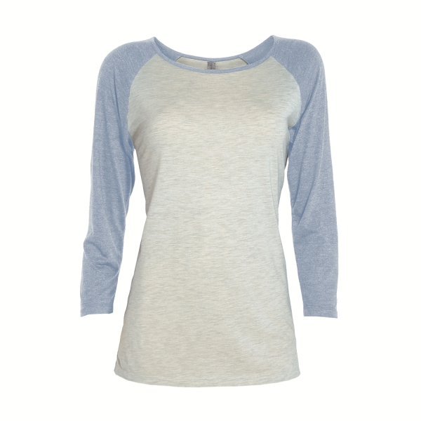 Wholesale Lot Of 720 Delta Apparel Platinum Tri-Blend Ladies 3/4 Sleeve Raglan Shirts – Size Small – Your Price Is Only $1.00 Each