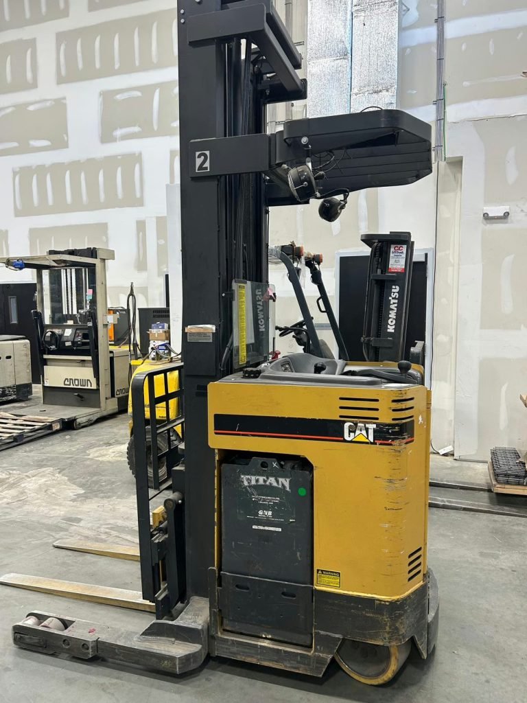 Reach Truck For Sale – Used – Working In Good Condition – CATERPILLAR Reach Forklift Electric NRR30 2GL06560 – Your Price Is Only $8,500