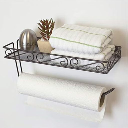 Wholesale Lot Of 2,376 Bronze Scroll Wall Mounted Paper Towel Holder w/Basket – UPC 886466494481 – Your Price Is Only $3.00 Each