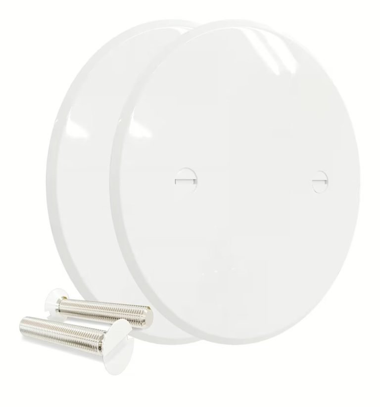 Wholesale Lot Of 6,500 Mr. Munis – 5 Inch White Metal Ceiling Plate Covers – Cover Plate for 3 1/2″ Round Hole or Octagon Box Cover Openings on Ceilings or Walls – Electrical Ceiling Light Cover Plate Cap Fixture – Your Price Is Only .50 Each
