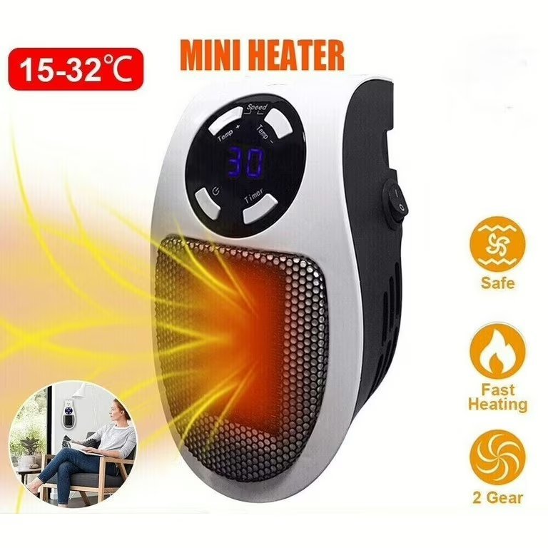 Wholesale Lot Of 300 500W Portable Wall Outlet Space Heaters With Remote Control (AP856) – Amazon Selling Price $32.99 Each – Your Price Is Only $4.75 Each