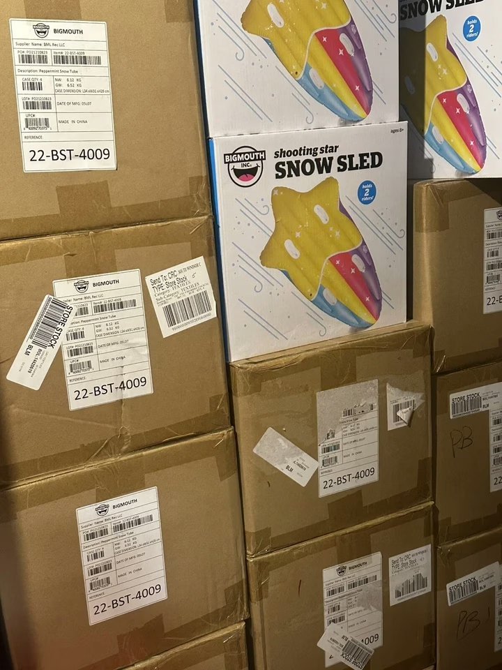Wholesale Pallet Of 400 Shooting Star Double Person Snow Tubes By Big Mouth – Original Retail Price $40 Each – Your Price Is Only $7.00 Each