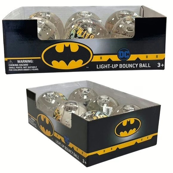 Wholesale Lot Of 72 Licensed Batman 3″ Light Up Glitter Water Balls – Your Price Is Only $2 Each