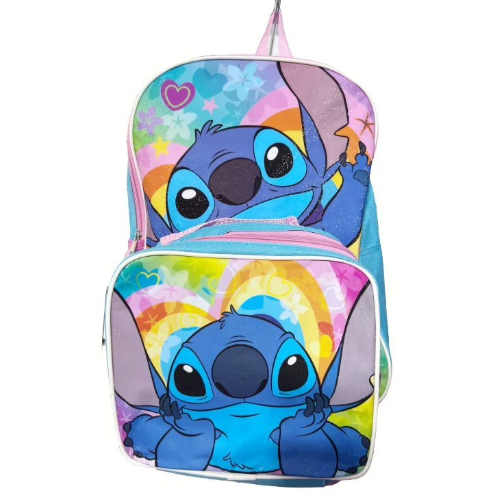 Wholesale Lot Of 756 Disney Lilo & Stitch Backpacks w/ Lunch Bags – UPC: 840716250357 – Your Price Is Only $11.00 Each – Smaller Quantities Available
