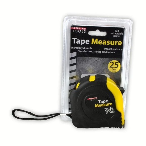 Wholesale Lot Of 1,152 Industrial Tape Measures By Sterling Tools – 25 Feet – Your Price Is Only $2.50 Each