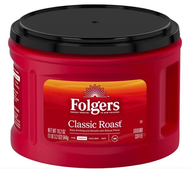 Wholesale Lot Of 10,914 Folgers Ground Coffee Classic Roast Medium 19.2oz – 6 Per Case – UPC 025500304045 – $7.39 Each