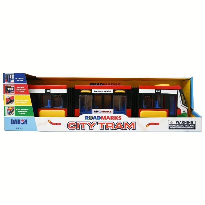 Wholesale Lot Of 3,708 RoadMarks City Tram Toys w/ Moving Parts & Wheels – UPC: 830715944531 – Your Price Is Only $10.00 Each – Smaller Quantities Available