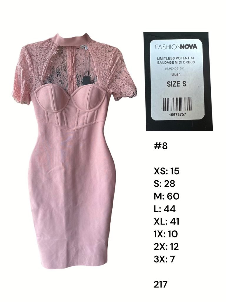 Wholesale Lot Of 1,561 Pieces Of Fashion Nova Clothing – Your Price Is Only $4.50 Each